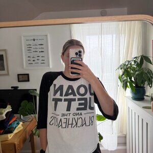 Women's White and Black T-shirt